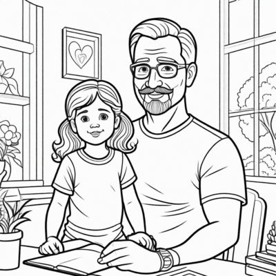 papa coloriage