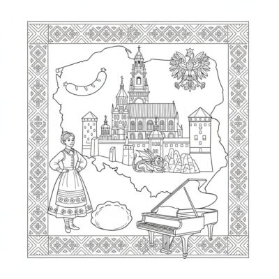 livre de coloriage polonais