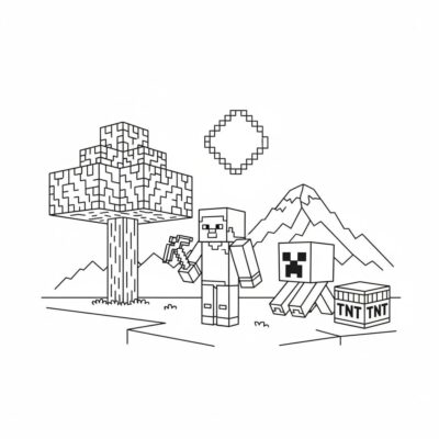 livre de coloriage Minecraft