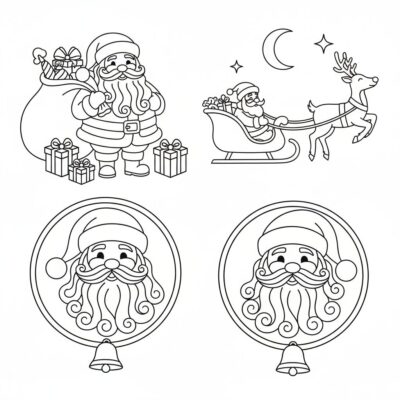 coloriages du père Noël