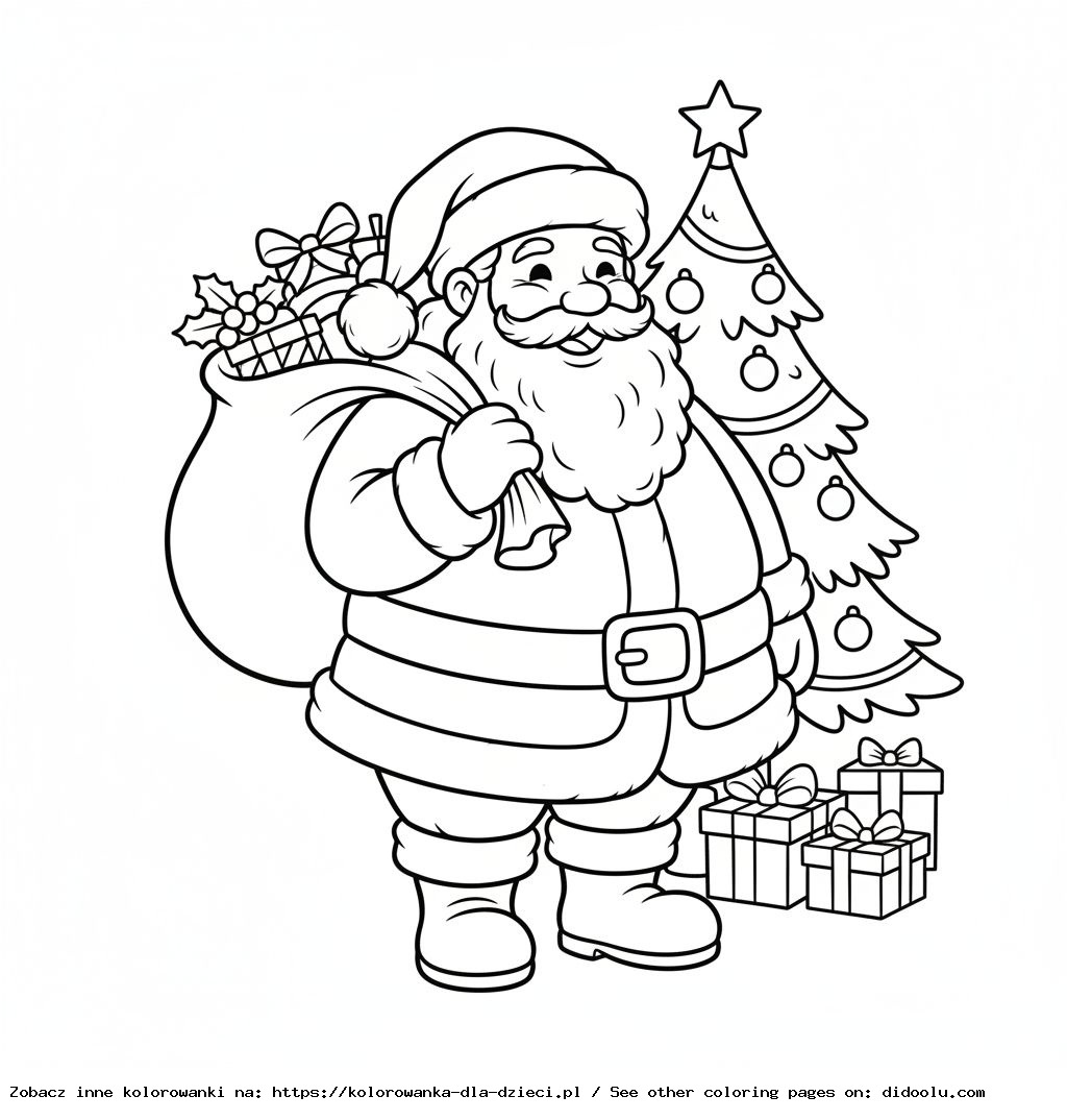 coloriage de Noël Père Noël