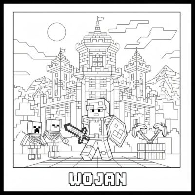 Coloriages Minecraft Wojan