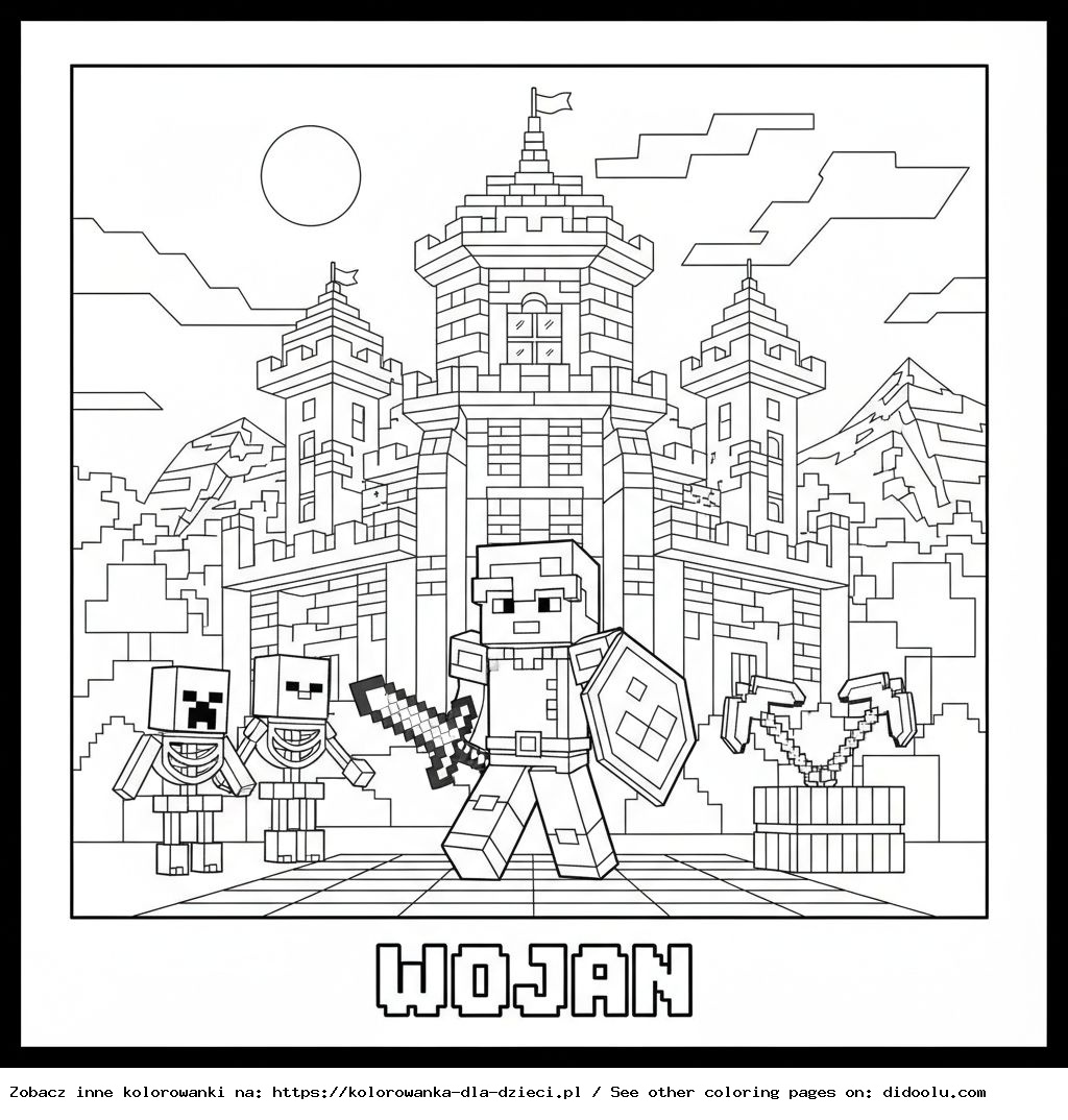 Coloriages Minecraft Wojan