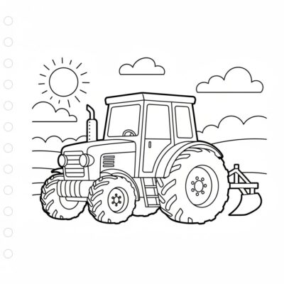 coloriages tracteur à imprimer