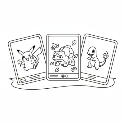coloriage cartes Pokémon à imprimer
