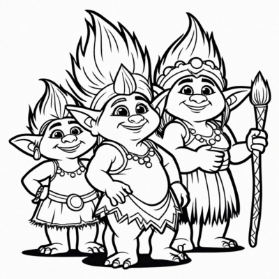 coloriages de trolls