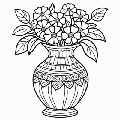 vase à colorier