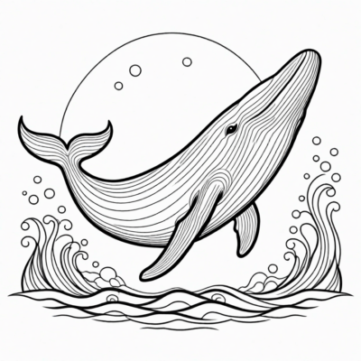 coloriage de baleine