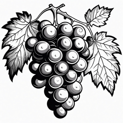 coloriage raisin