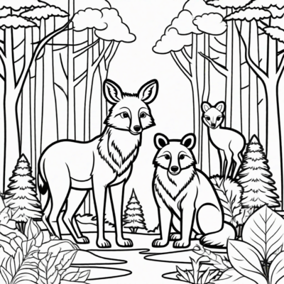 animaux de la forêt coloriage
