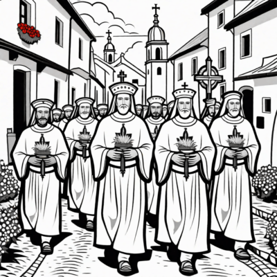 Le Corps de Dieu – la procession traverse le village