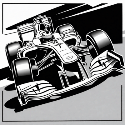 Course de F1 : Coloriage pour petits pilotes
