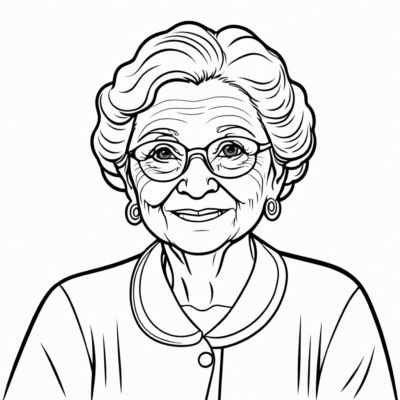 Livre de coloriage pour grand-mère de la part de sa petite-fille