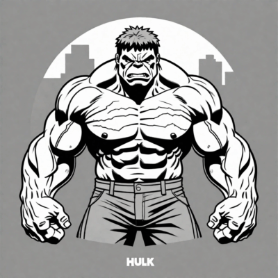 coloriage à imprimer Hulk