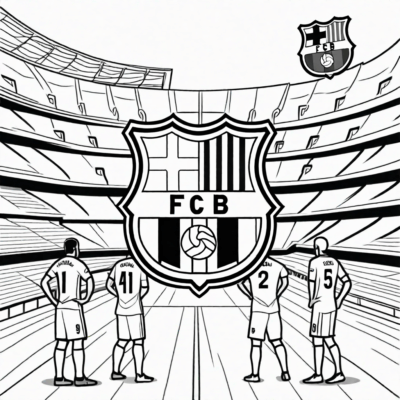coloriage FC Barcelone