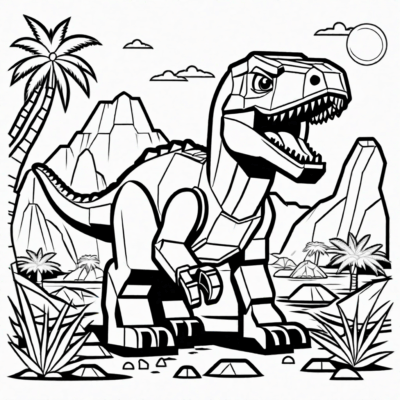 coloriage LEGO Jurassic World