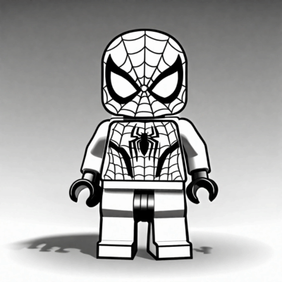 coloriage lego spiderman