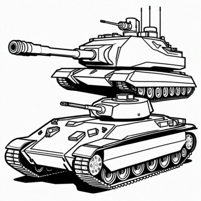 coloriages de tanks militaires