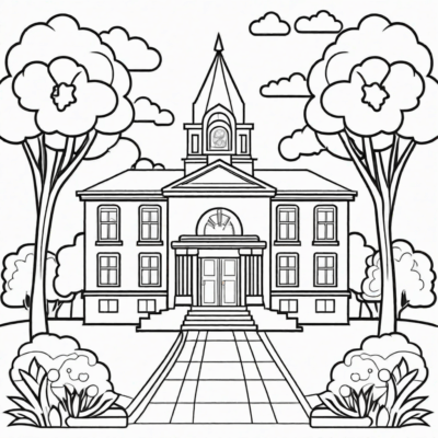 École en couleurs : coloriage pour enfants