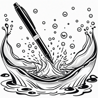 livres à colorier aquatiques avec un feutre