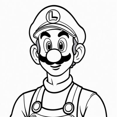 coloriage Luigi