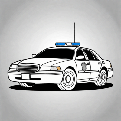 voiture de police coloriage