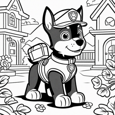 base de la Pat’ Patrouille coloriage