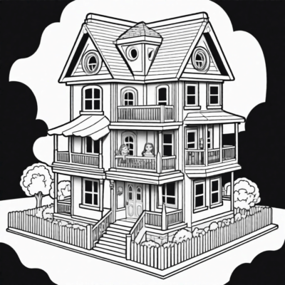 maison de Gabi coloriage