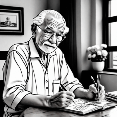 grand-père coloriage
