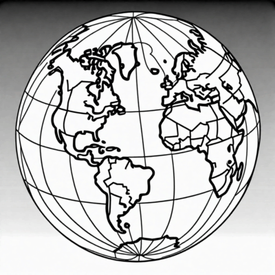 globe coloriage