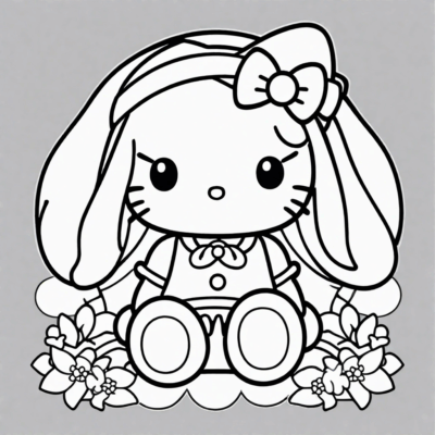 livre de coloriage Hello Kitty et Cinnamoroll