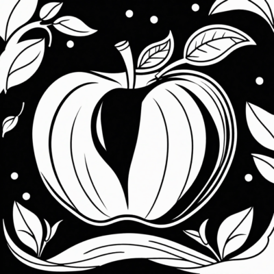pomme coloriage à imprimer