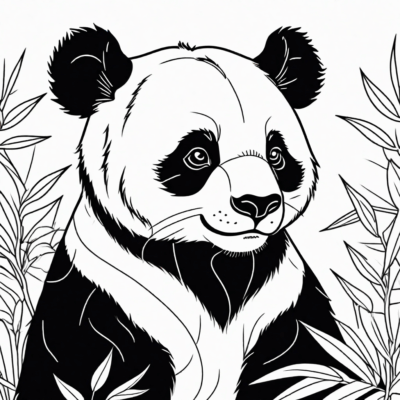 coloriage à imprimer panda