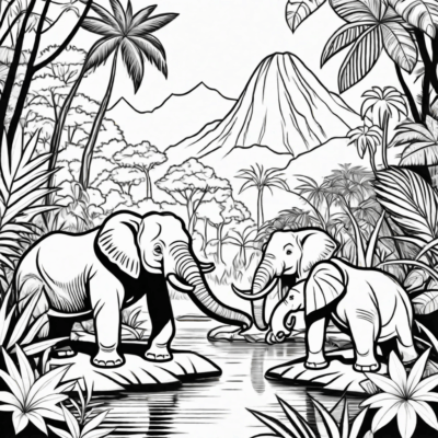coloriage jungle