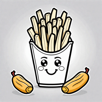 coloriage de frite et de patate