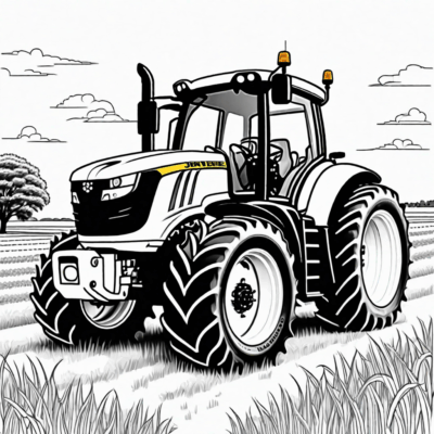 cahier de coloriage John Deere