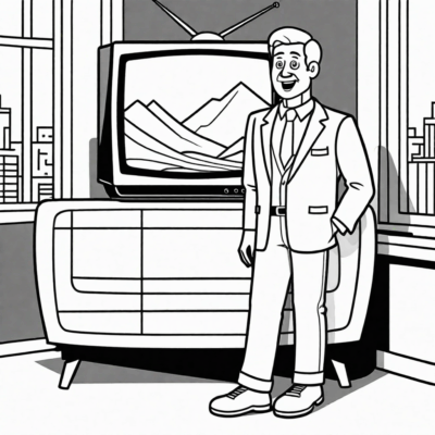 coloriage TV Man