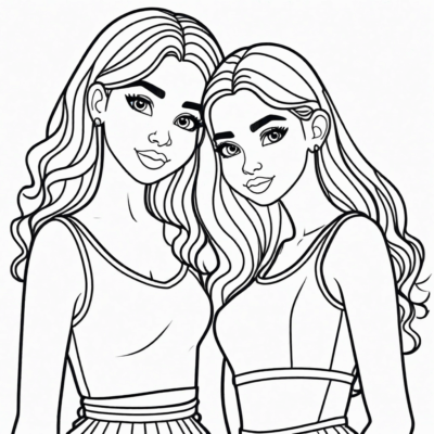 coloriages filles BFF à imprimer