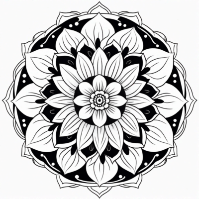 coloriages mandala fleurs