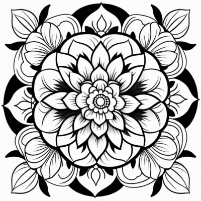 coloriages mandalas fleurs