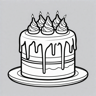 coloriages gâteau à imprimer