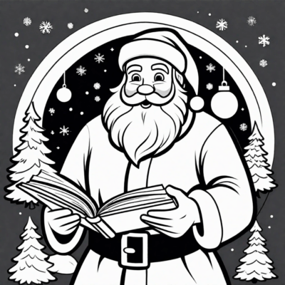 coloriages avec le Père Noël
