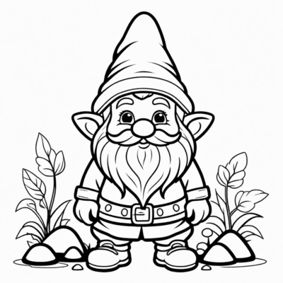 coloriage de gnome
