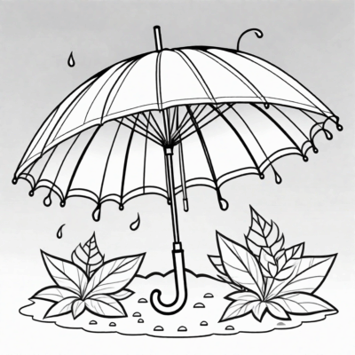 coloriage parapluie