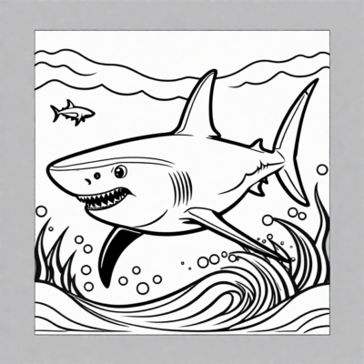 coloriage requin à imprimer