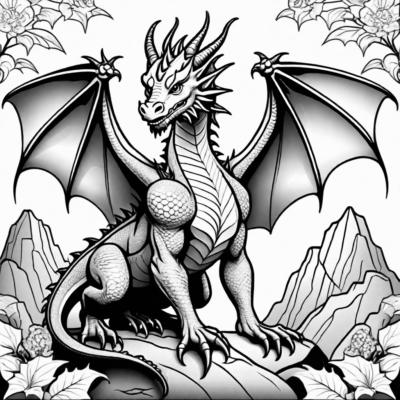 dragon livre de coloriage pour adultes