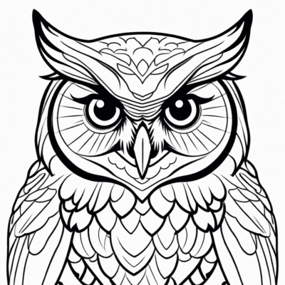 hibou à colorier