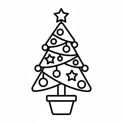 coloriages à imprimer arbre de Noël