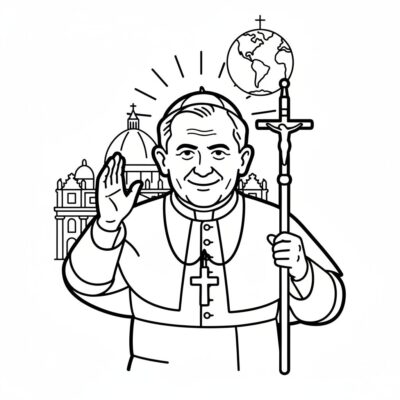 coloriage Jean Paul II