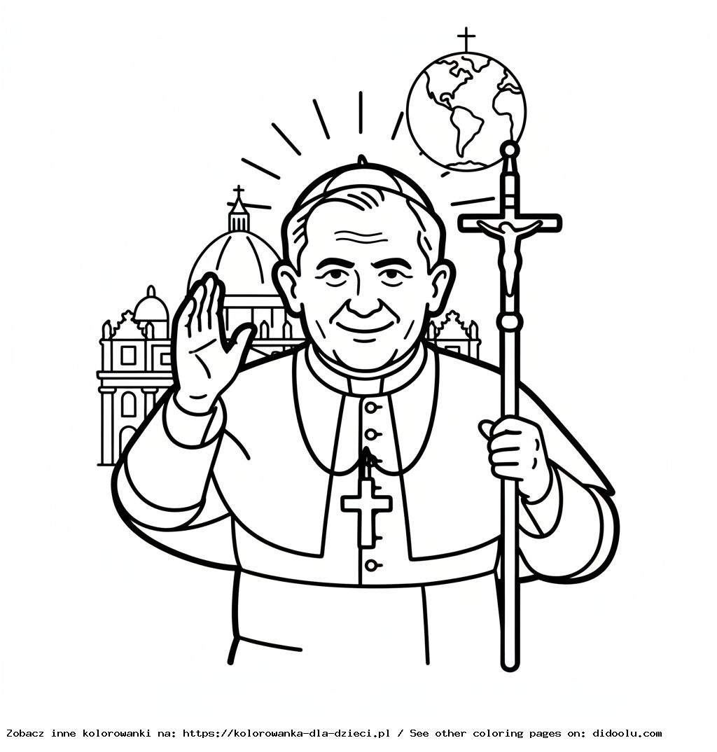 coloriage Jean Paul II